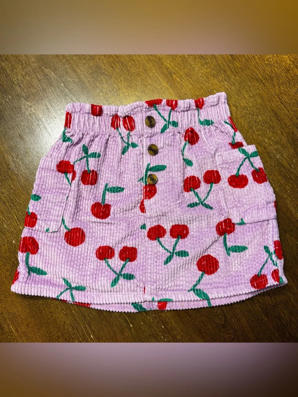 Old Navy Corduroy Cherries Pocket Skirt